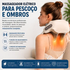 Massageador Elétrico Para Pescoço e Ombros
